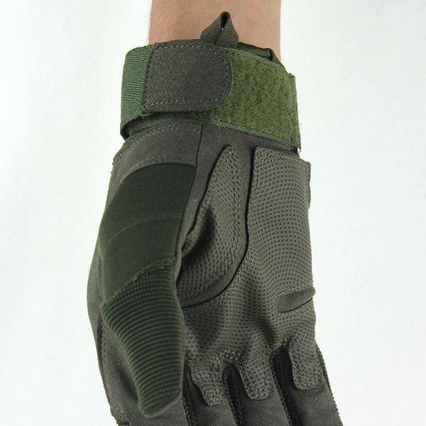 Green Tactical Gloves with Knuckle Protection