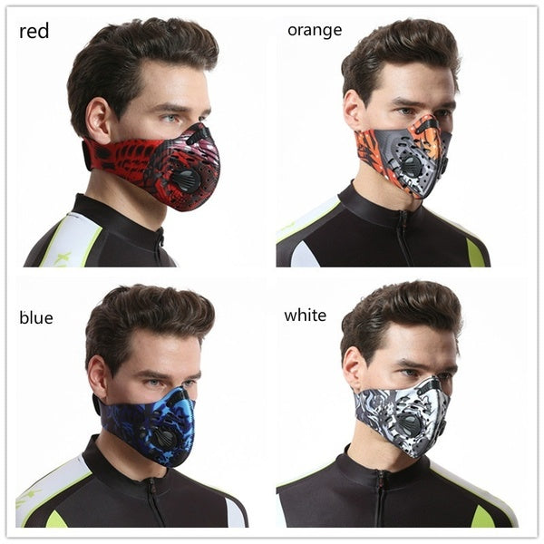 Carbon Dust-proof Men/Women Cycling Face Mask/ Anti-Pollution, Outdoor Training Mask/ Face Shield