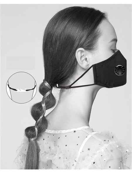 6-layer Lattice Style, 2 in 1 PM2.5 Anti Haze Mask/ Breath valve Cotton mask/ Anti-dust mask with Carbon Filter