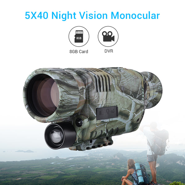 200m Range, 5X40 Digital INFRARED Night Vision, Photo Recording, Video DVR Images