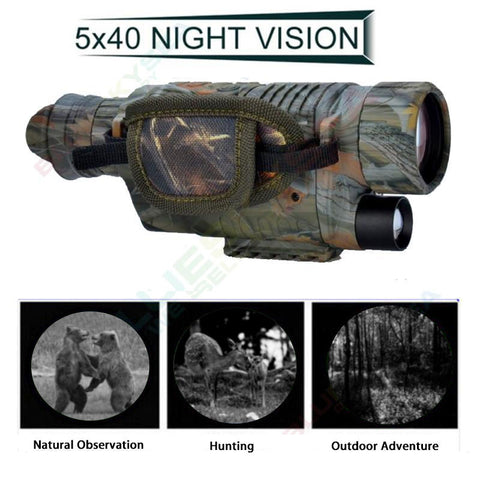 200m Range, 5X40 Digital INFRARED Night Vision, Photo Recording, Video DVR Images